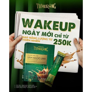 Cà Phê Sâm Ngọc Linh Tumorong (Hộp 20 gói - Hòa tan) - Giúp giảm stress, tỉnh táo và tập trung hiệu quả | Chính hãng