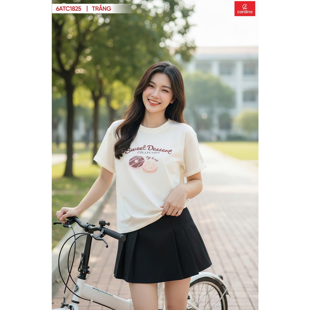 6ATC18 CARDINA CHÍNH HÃNG Áo Phông CARDINA CHÍNH HÃNG  Cotton Tay Cộc Hoạ Tiết Co Giãn Thoáng Mát,Th