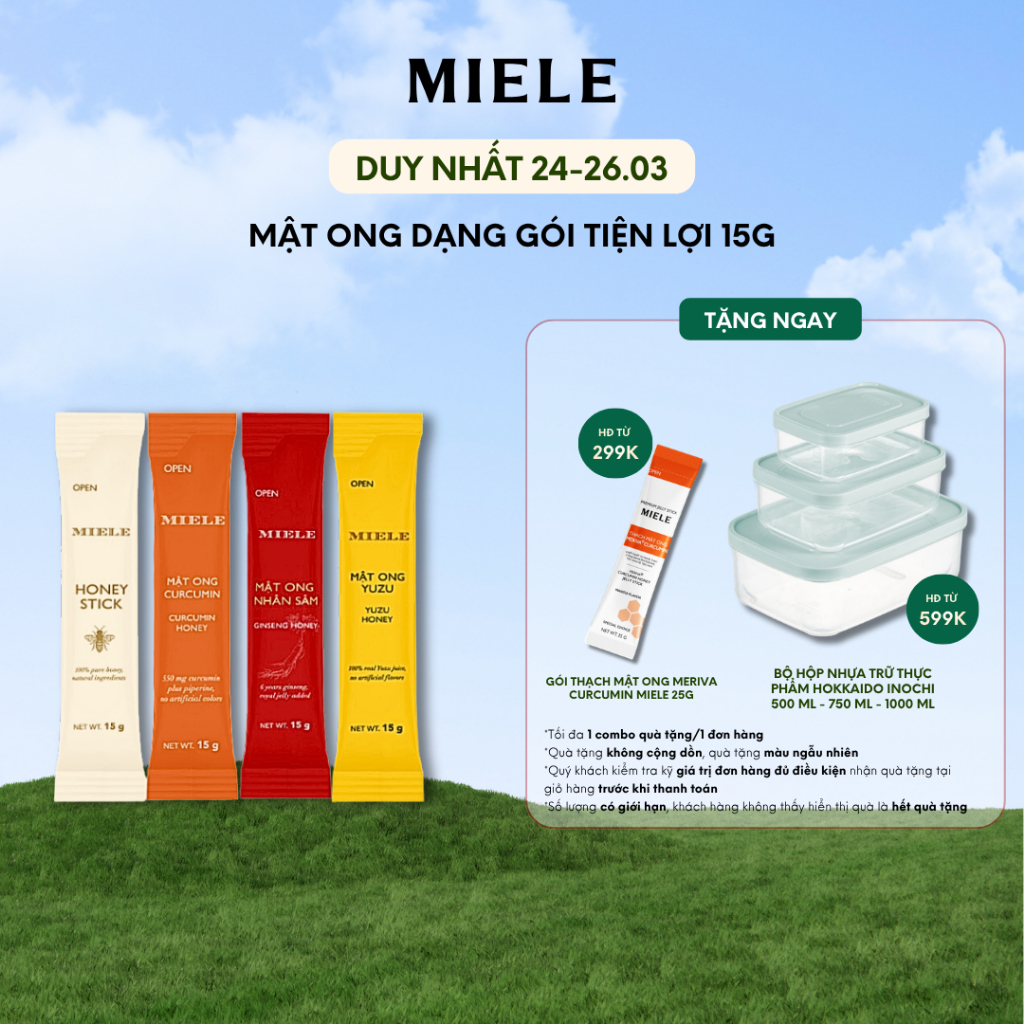 Gói Stick Mật Ong Dạng Gói Tiện Lợi Miele 15g