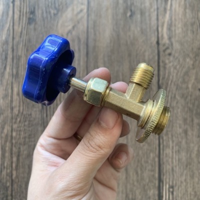 Van khóa mở Gas lon CT-338( xanh ) _ Gas lon 134, 600- VAN MỞ KHÓA GAS