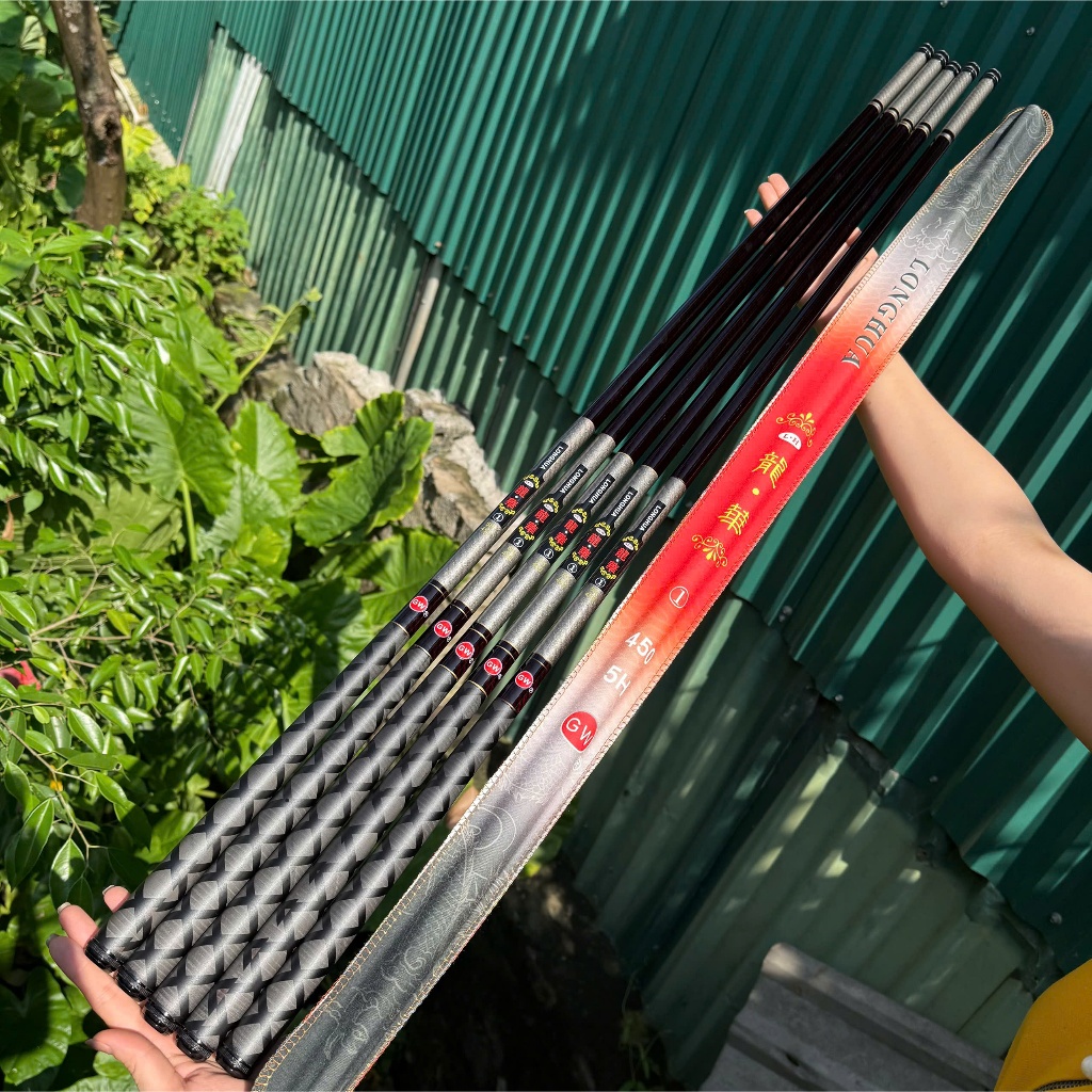 Cần Câu Tay GW Long Hua 5H Tặng Kèm 1 Ngọn Phụ Cần Câu Đài Cần Câu Cá Tự Nhiên