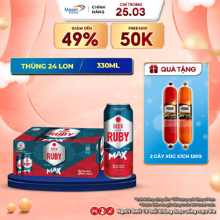Bia Red Ruby Max - Thùng 24 Lon x 330ML (ABV 4,5%)