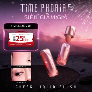 [Sắc thái mới] Má hồng dạng kem mịn lì TIME PHORIA chuẩn màu lâu trôi tán mượt tự nhiên  5G