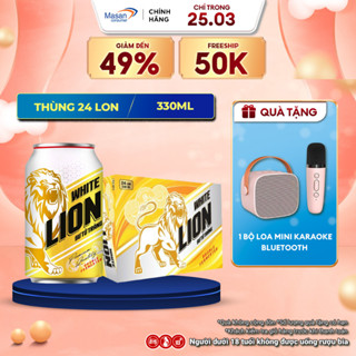 Bia Sư Tử Trắng White Lion - Thùng 24 lon x 330ml