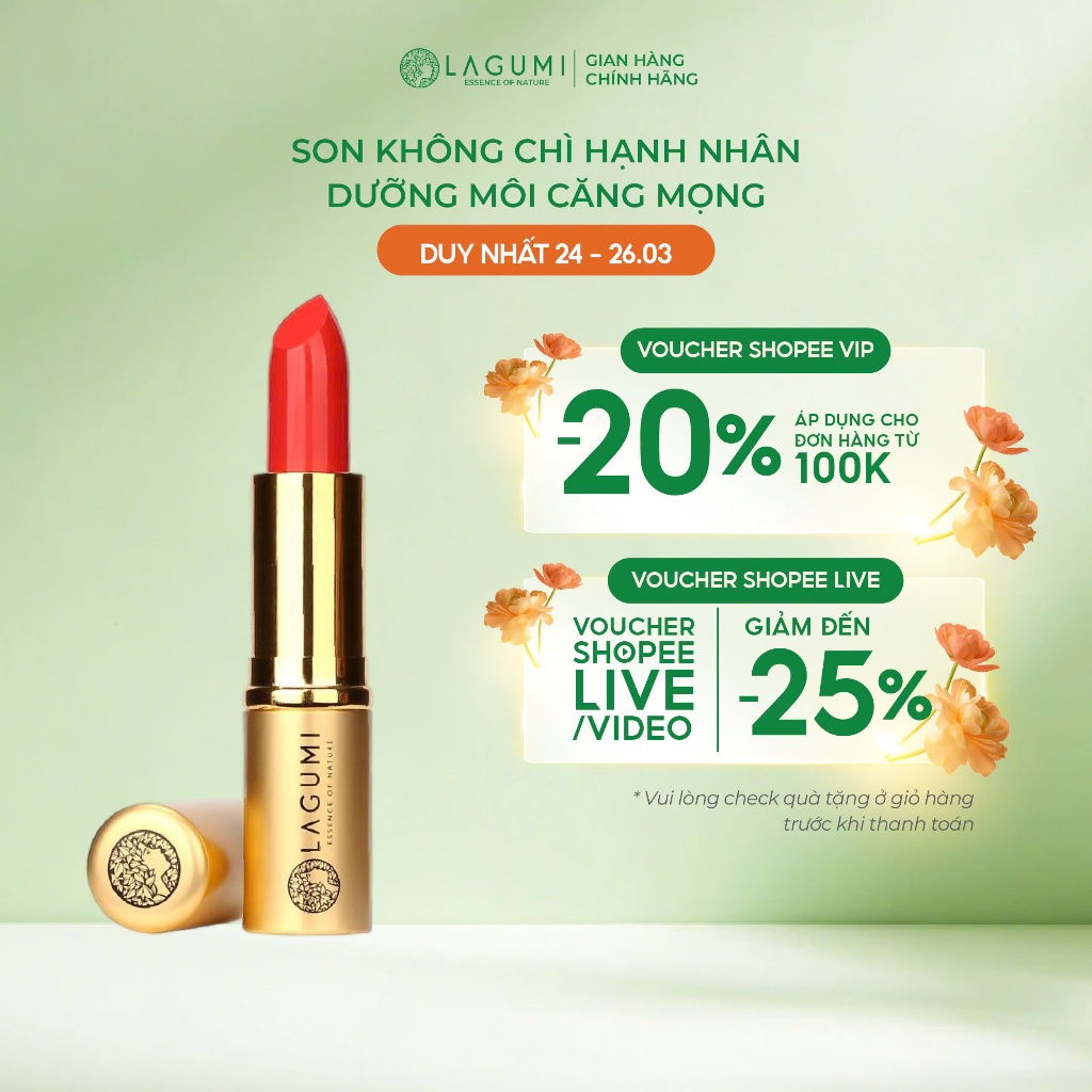 [HCM] Son không chì LAGUMI chiết xuất hạnh nhân an toàn & lành tính