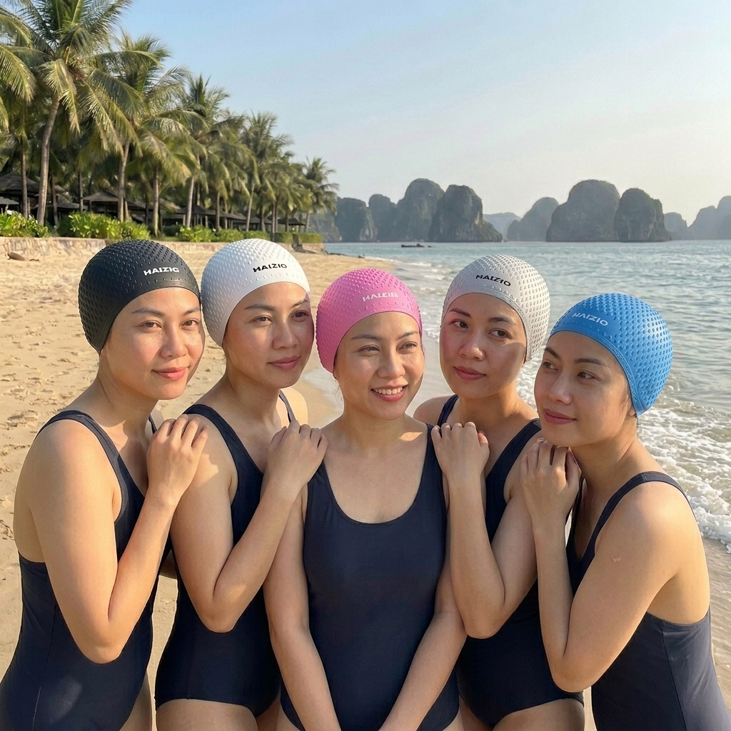 Mũ bơi silicon chống thấm nước tuyệt đối HERA STORE MB04