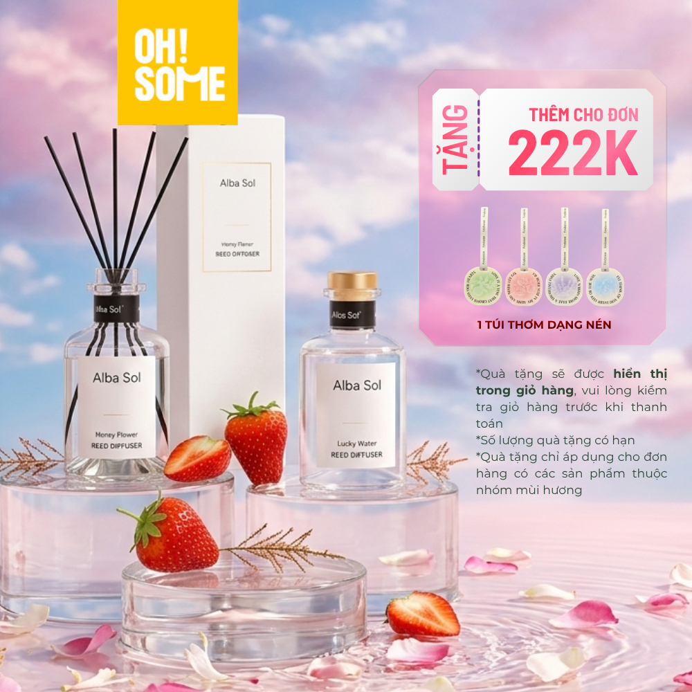 OHSOME - Tinh dầu thơm phòng khuếch tán cắm que 150ml mùi hương sang trọng như khách sạn 5 sao lưu hương dài lâu