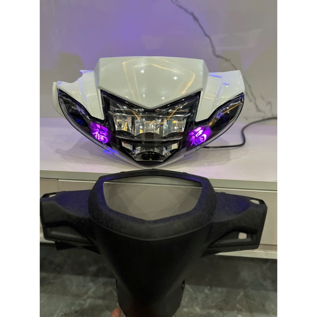 Đầu đèn 2 tầng sirius zinpat kiểu KING LED _HTgắn xe sirius 50-110 ( tặng chân h4 _ dây giắc bóng de