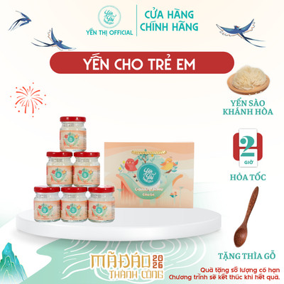 Yến Thị - Gói quà yến kids dành cho trẻ em-Yến sào Khánh Hòa chưng sẵn - yến sào thủy phân 42ml/hũ