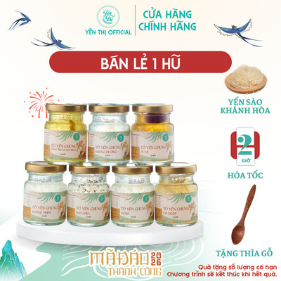 Yến Thị - Bán lẻ 1 hũ, không bao gồm hộp quà - Tổ yến Khánh Hòa chưng sẵn - hũ 70ml