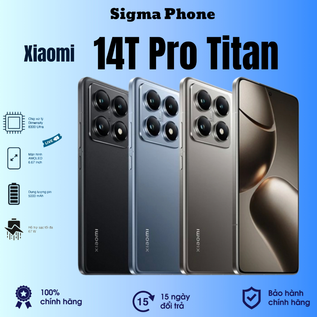 Điện thoại Xiaomi 14T Pro Titan 12GB/256GB - Chính Hãng