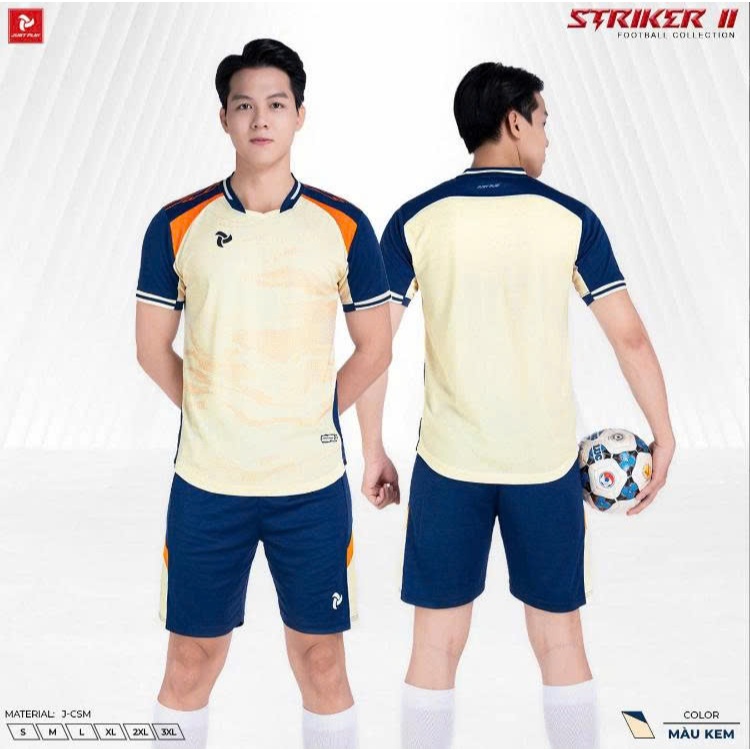 Quần Áo Bóng Đá Ko logo KEM - Vải Mè J-CSM JP-STRIKER II – In Tên Số Theo Yêu Cầu BIBO SPORT
