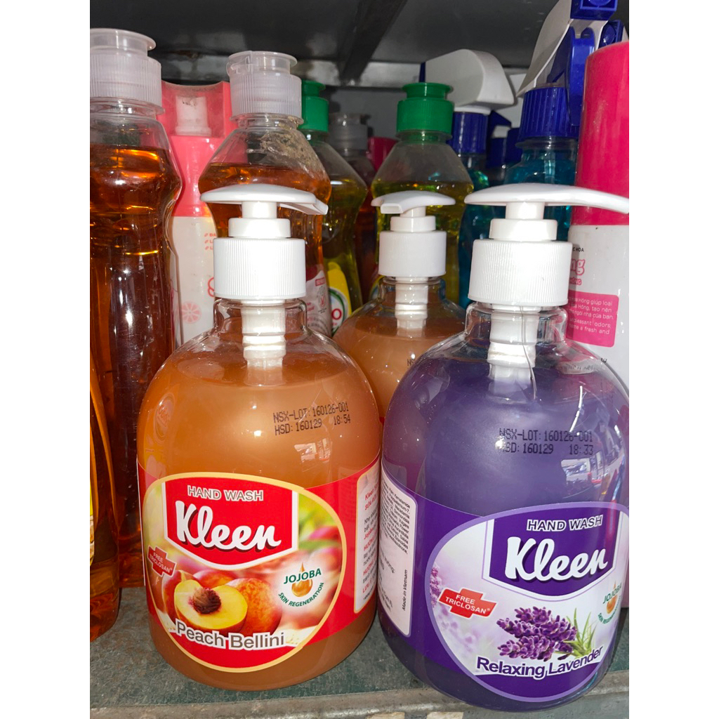 Nước rửa tay Kleen (giao màu ngẫu nhiên) đào,oải hương,xoài,trà xanh