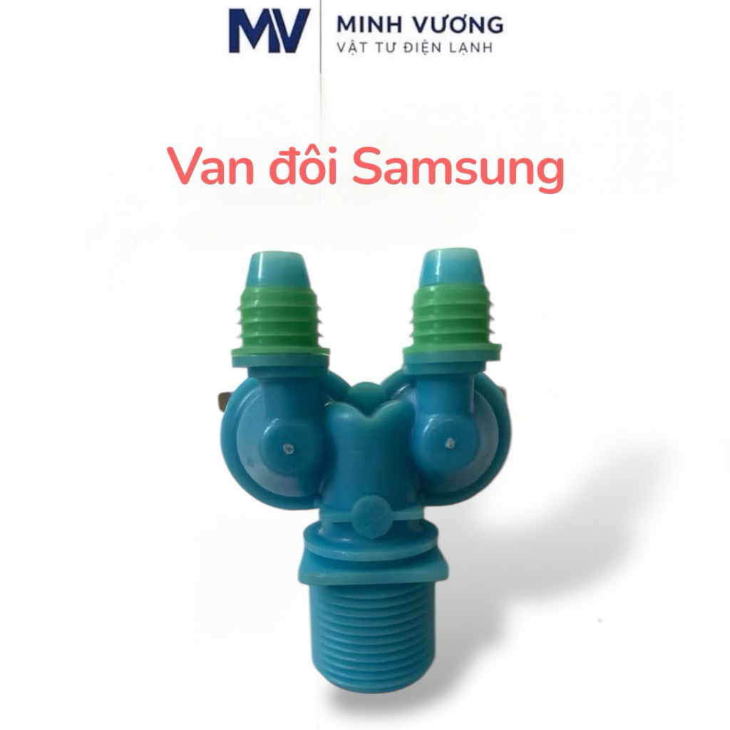 Van cấp nước đôi máy giặt Samsung xanh - Van đôi Samsung