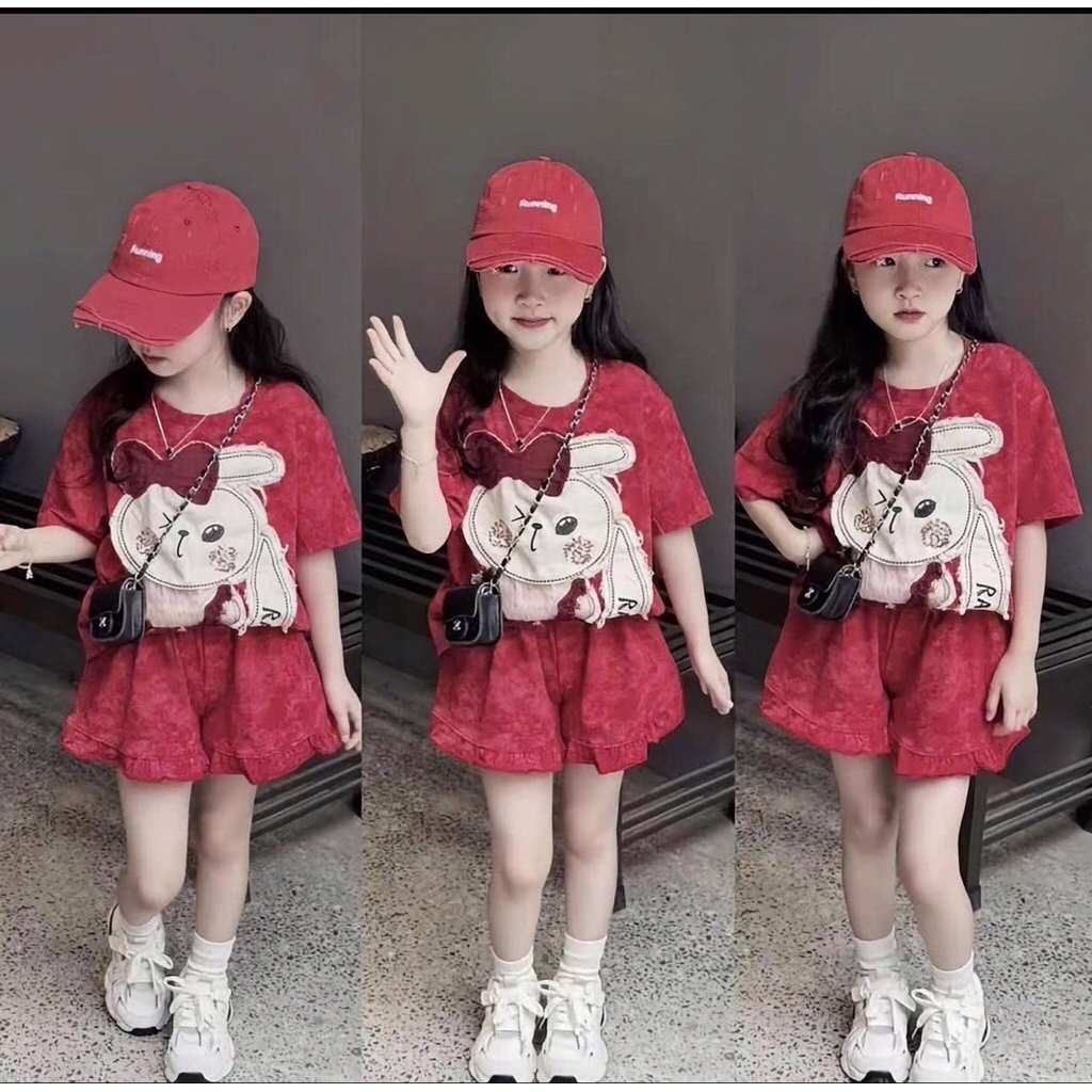 Bộ thỏ Bunny đáng yêu cho bé gái diện hè