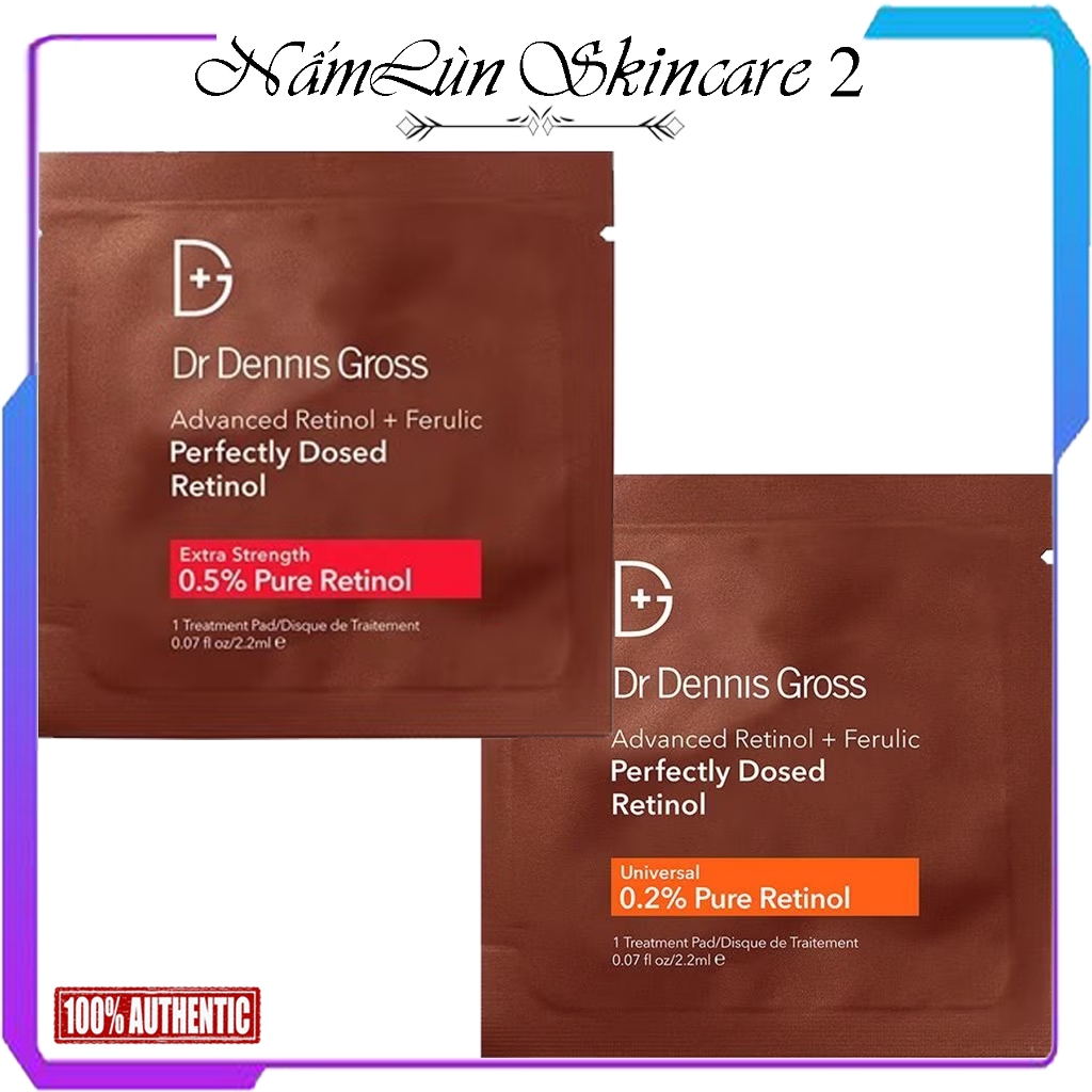 Advanced Retinol + Ferulic Perfectly Dosed Retinol Tinh Chất DR DENNIS GROSS Retinol 0.2% , Retinol 