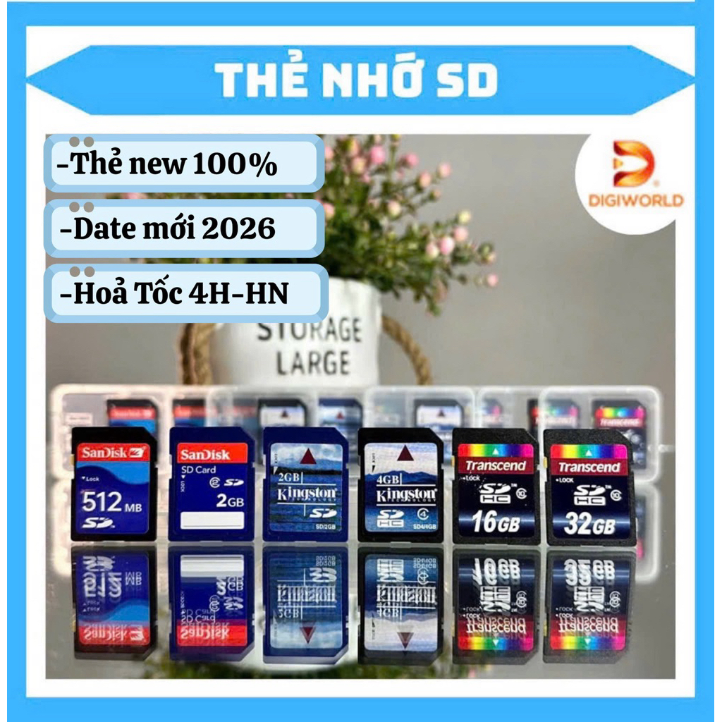 Thẻ nhớ SD 512MB / 2GB / 4GB / 8GB / 16GB / 32GB [ Hoả Tốc 4H ]
