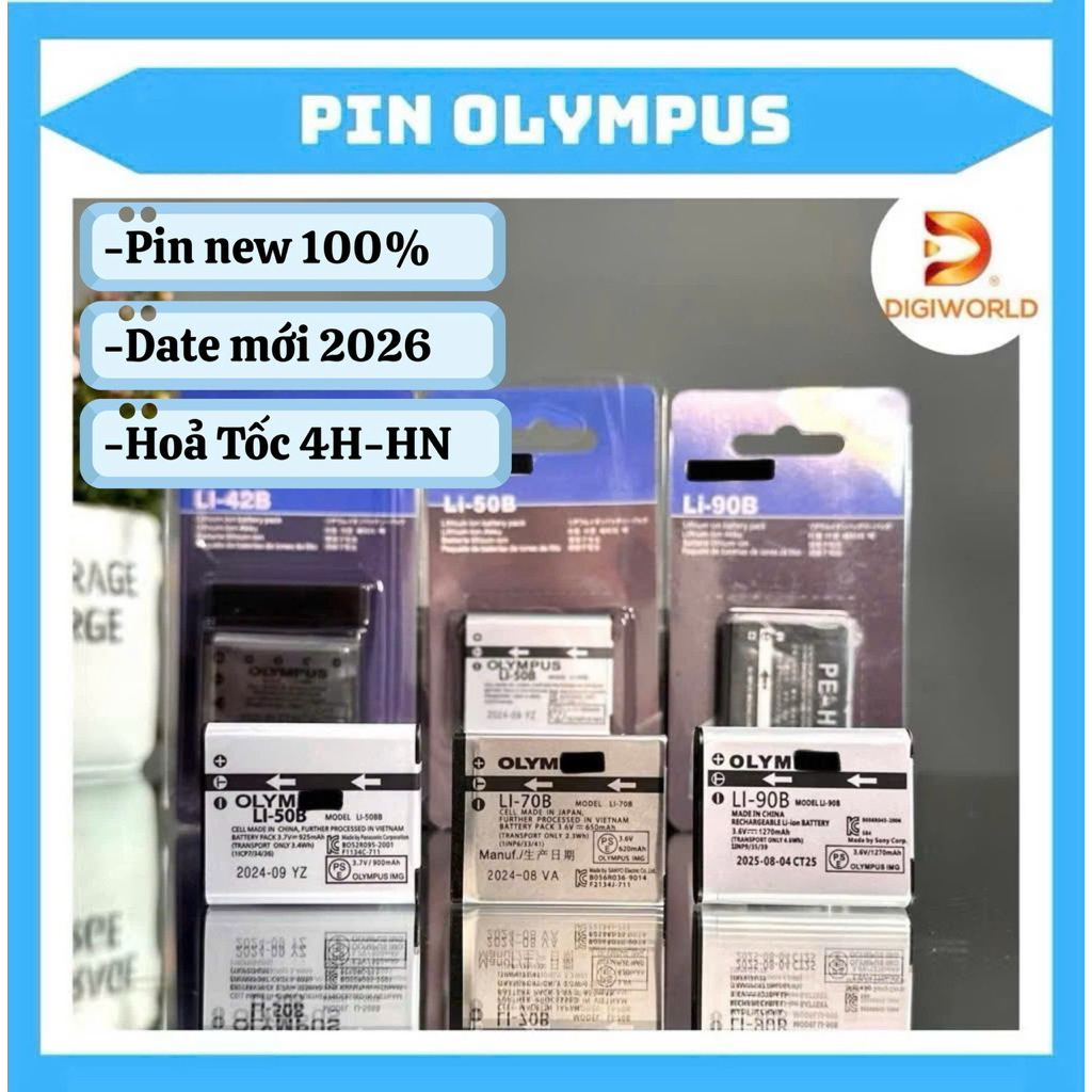 Pin Olympus Li-42B/ Li-50B/ Li-70B/ Li-92B