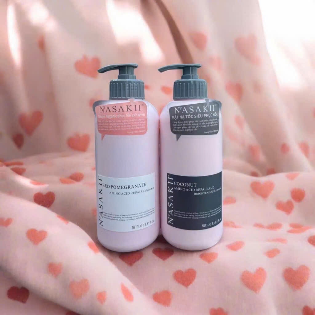 Cặp gội xả NASAKI siêu mềm mượt, bồng bềnh, phục hồi tóc hư tổn,kích thích mọc tóc