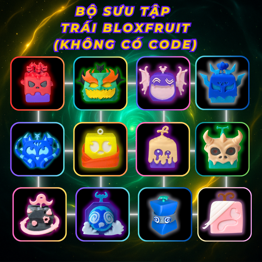 Bộ Sưu Tập Mô Hình Trái Ác Quỷ Blox Fruits (Không Có Code) - Siêu Chất