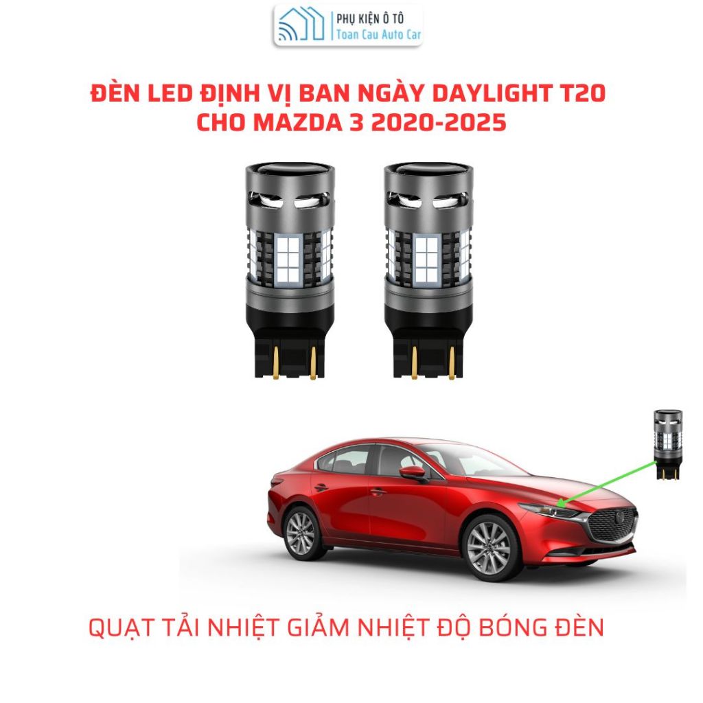 Đèn LED Định Vị Ban Ngày DayLight Demi Cho Mazda 3 2020-2025 (LED Màu Trắng)