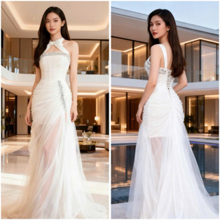 ĐẦM CƯỚI BODY ĐUÔI CÁ full size :S/M/L/xl