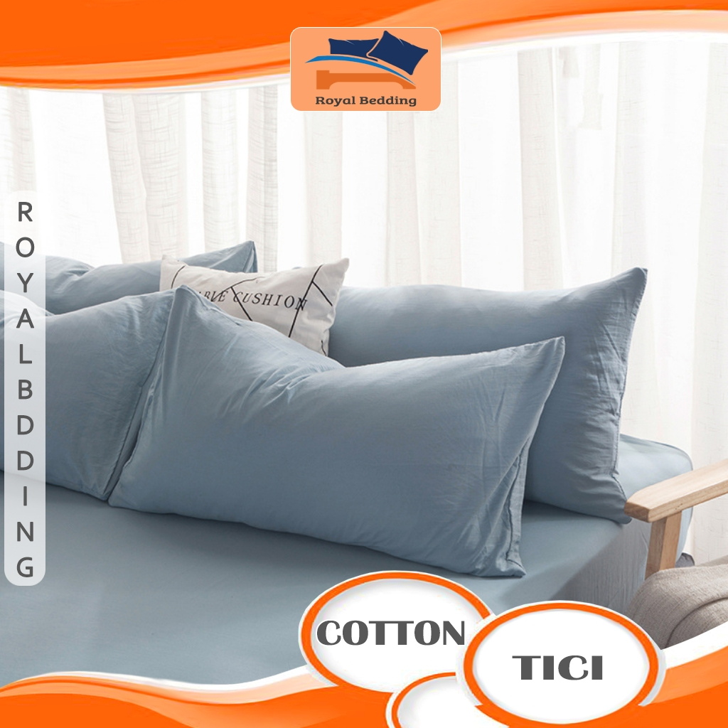 Vỏ Gối Nằm Cotton Tici Thoáng Mát Bao Gối Cotton Tici Mềm Mịn Size 35x50 45x65 50x70