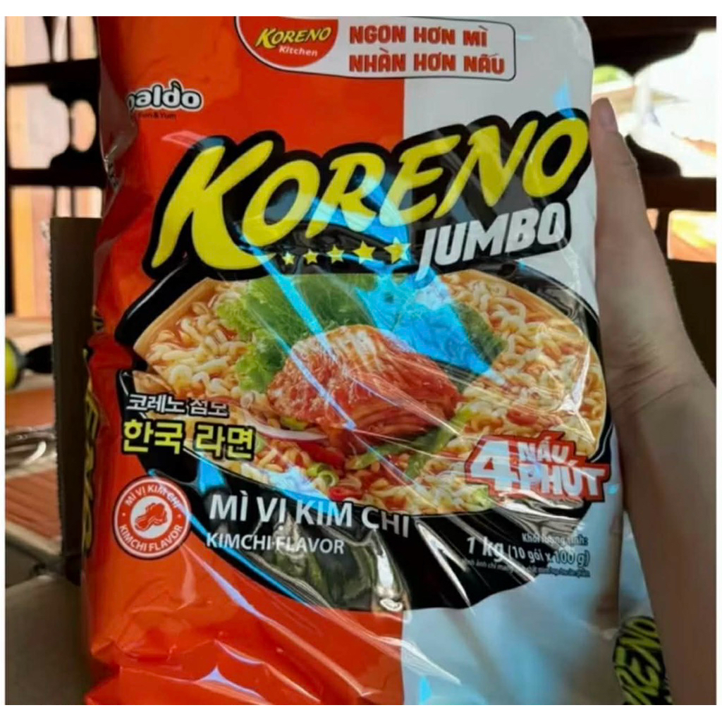 Thùng 40 gói mì kim chi koreno jumbo