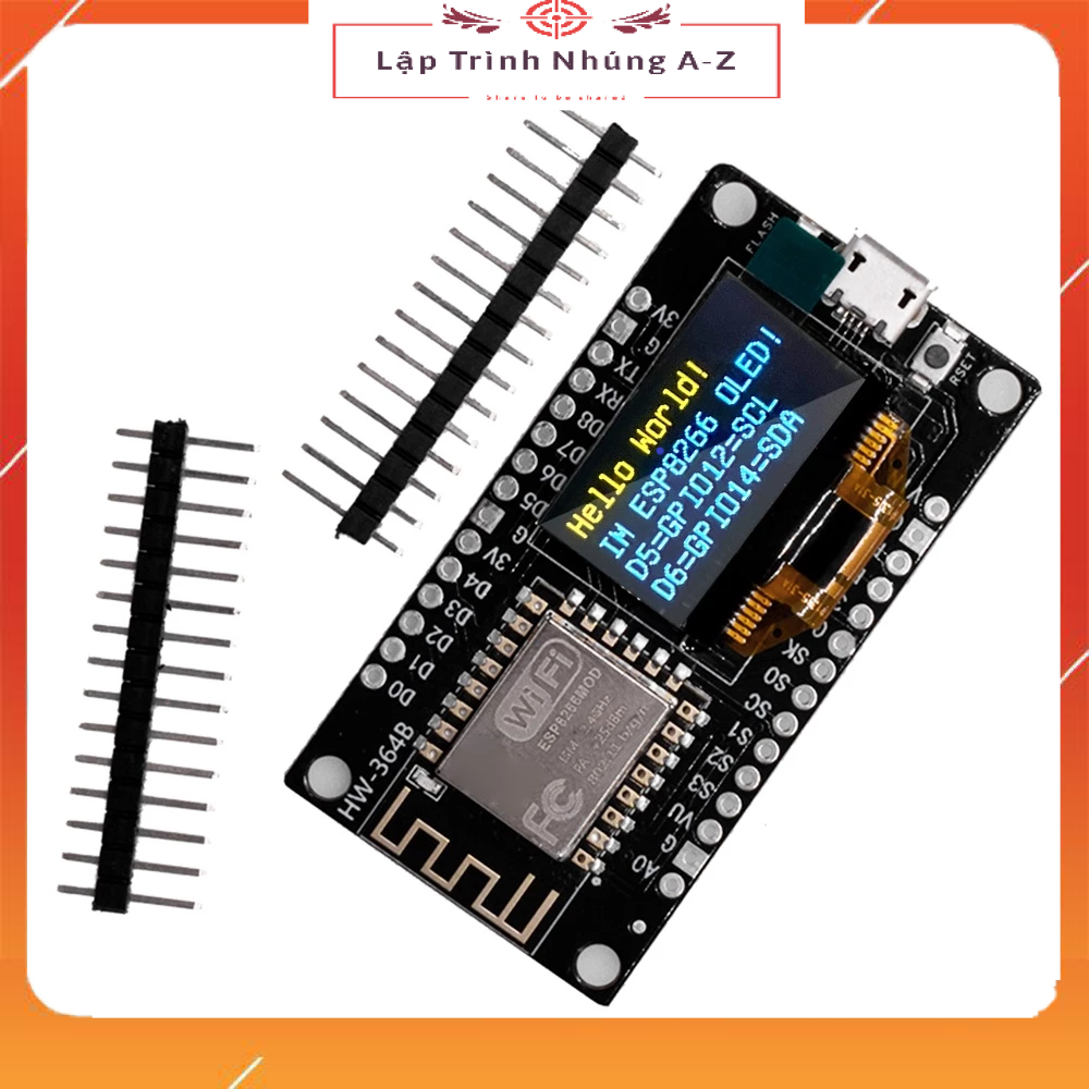 [Lập Trình Nhúng A-Z][104] Kit Phát Triển ESP8266 NODEMCU Có Màn Hình OLED 0.96 Inch (Đầu Cắm Type C