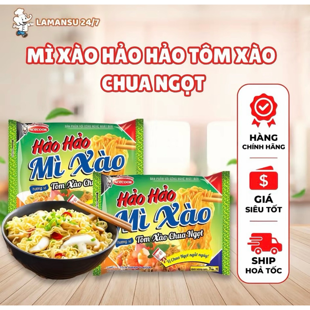 Thùng 30 gói Mì hảo hảo mì xào