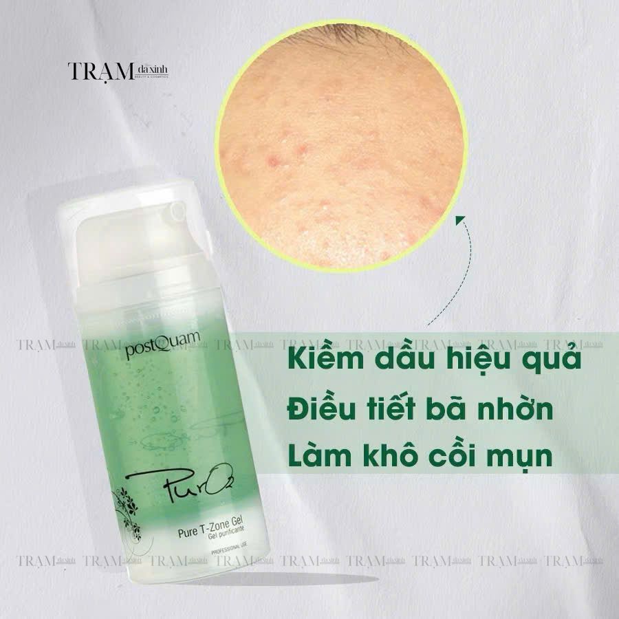 Gel Giảm Mụn Và Kiềm Dầu Vùng Chữ T Cho Da Mụn POSTQUAM Pure T-Zone 100ML - Trạm Da xinh