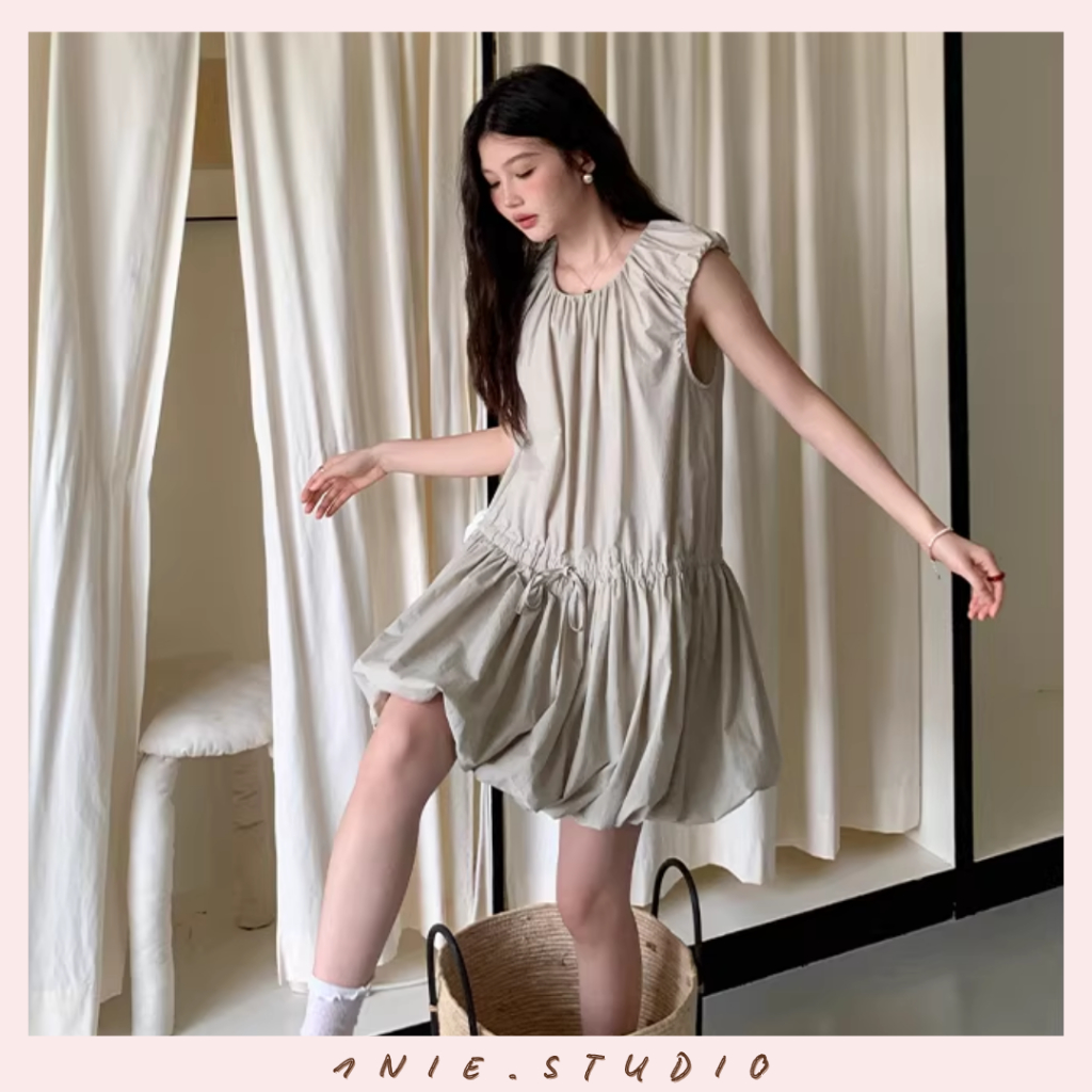 𝟏𝐍𝐈𝐄.𝐒𝐓𝐔𝐃𝐈𝐎 | Đầm Dáng Bí BalletCore Sát Nách – Váy Phồng Chữ A 100% Cotton Sang Trọng Trẻ Trung, Đầm Thanh Lịch Mùa Hè | BigBuy360 - bigbuy360.vn