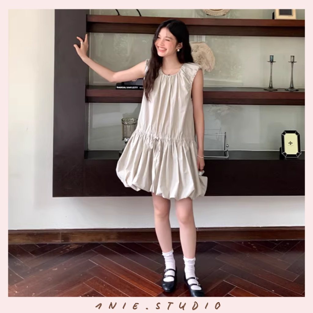 𝟏𝐍𝐈𝐄.𝐒𝐓𝐔𝐃𝐈𝐎 | Đầm Dáng Bí BalletCore Sát Nách – Váy Phồng Chữ A 100% Cotton Sang Trọng Trẻ Trung, Đầm Thanh Lịch Mùa Hè | BigBuy360 - bigbuy360.vn