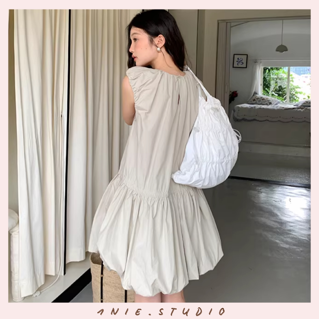 𝟏𝐍𝐈𝐄.𝐒𝐓𝐔𝐃𝐈𝐎 | Đầm Dáng Bí BalletCore Sát Nách – Váy Phồng Chữ A 100% Cotton Sang Trọng Trẻ Trung, Đầm Thanh Lịch Mùa Hè | BigBuy360 - bigbuy360.vn