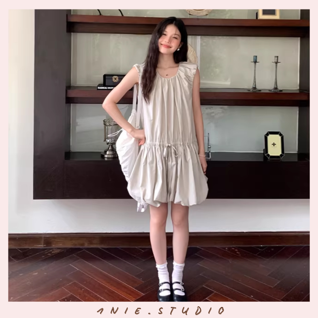 𝟏𝐍𝐈𝐄.𝐒𝐓𝐔𝐃𝐈𝐎 | Đầm Dáng Bí BalletCore Sát Nách – Váy Phồng Chữ A 100% Cotton Sang Trọng Trẻ Trung, Đầm Thanh Lịch Mùa Hè | BigBuy360 - bigbuy360.vn