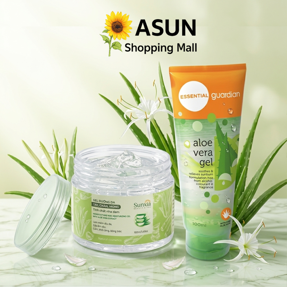 Gel Lô Hội Nha Đam Dưỡng Ẩm, Làm Mềm Da, Làm Dịu Vết Cháy Nắng Da Guardian / Sunxia Aloe Vera Gel