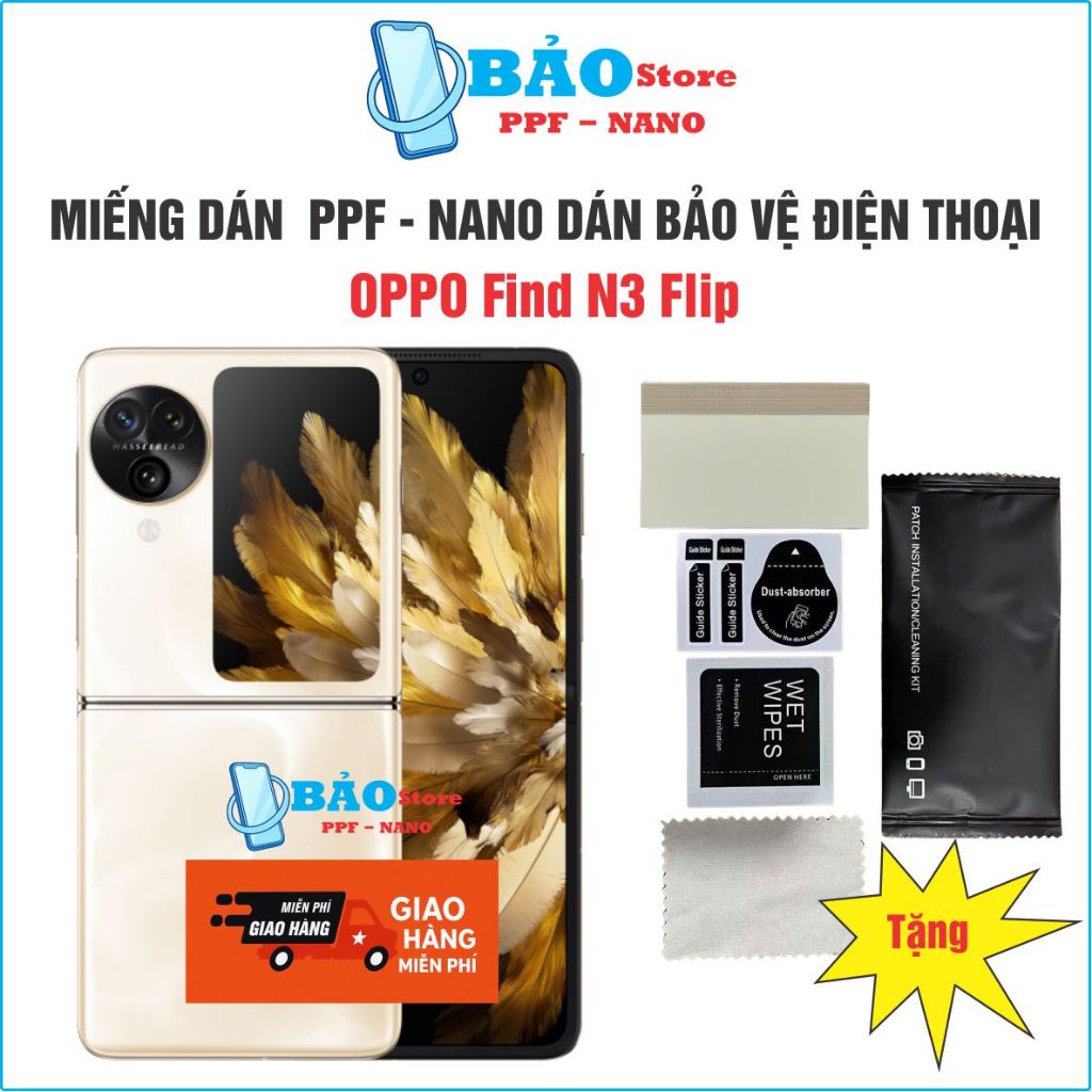 Miếng dán NANO-PPF OPPO Find N3 Flip bảo vệ điện thoại chống bể màn hình cao cấp