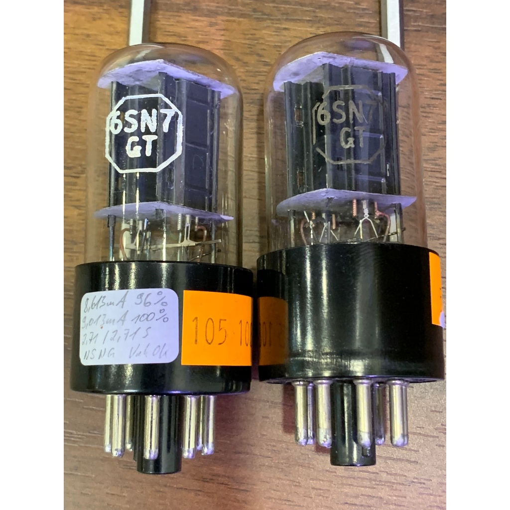 Bóng đèn điện tử, amply 6SN7/ 6H8C HALTRON - Phiến đen - Đã test trên TV7