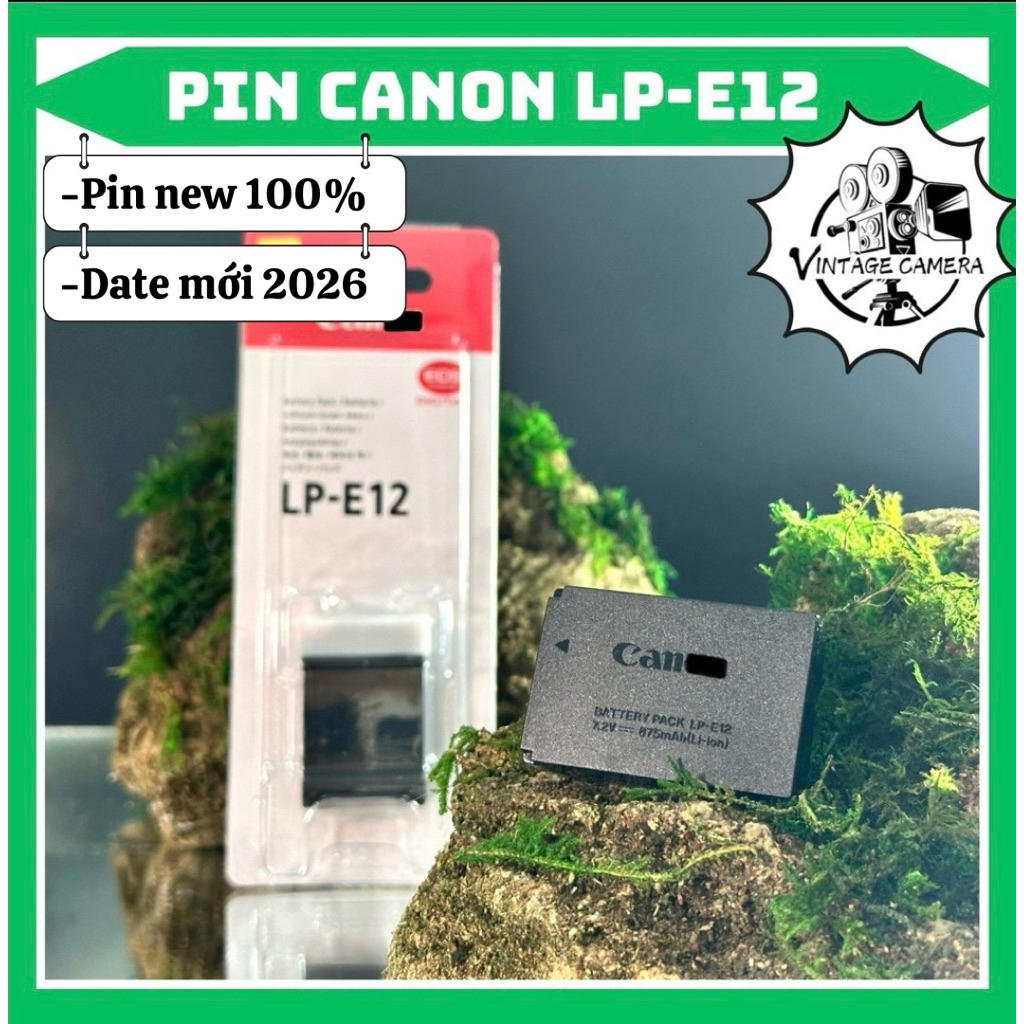 Pin Canon LP-E12 (Hàng Xách Tay) Cho Canon M50, M50 II, M100, M200, M10, Canon 100D - Bảo Hành 1 Thá