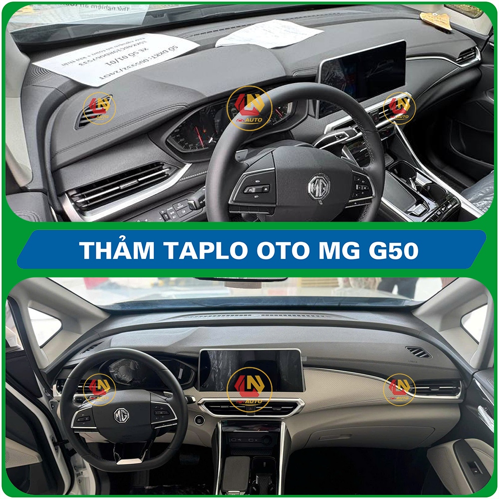 [MG5, MGHS, MGZS, MGRX5] Thảm taplo ô tô da cacbon,da vân gỗ,và tuyết nhung 3 lớp dày 1cm chống nắng