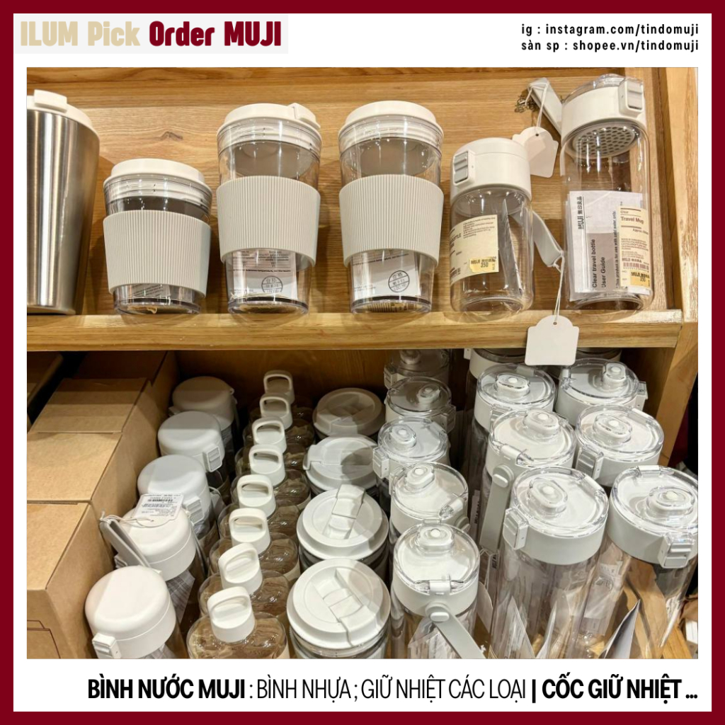[Pick | Order] MUJI | Bình Nhựa | Bình Giữ Nhiệt | Ly | Cốc | Vỏ Bọc Bình ||