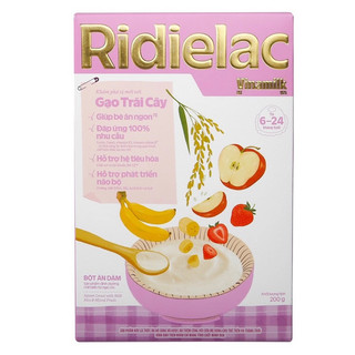 (Bao bì mới) Bột ăn dặm Ridielac Gold 200g (các loại)