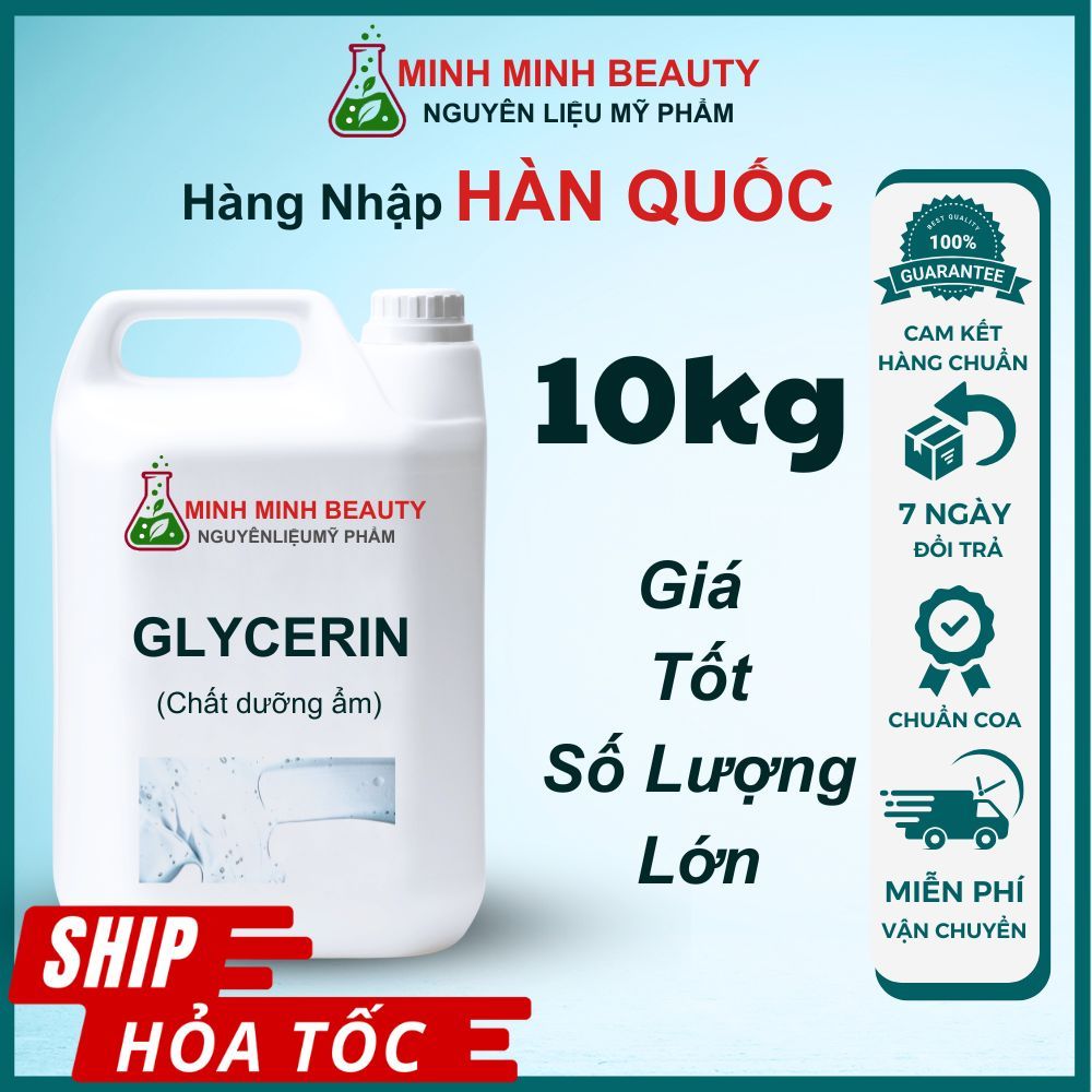 HỎA TỐC 𝟏𝟎𝐊𝐆 𝐆𝐥𝐲𝐜𝐞𝐫𝐢𝐧 Thực Vật Nguyên Chất 99,7% – Chất Dưỡng Ẩm, Nguyên Liệu Mỹ Phẩm, Giá Tốt Nhất