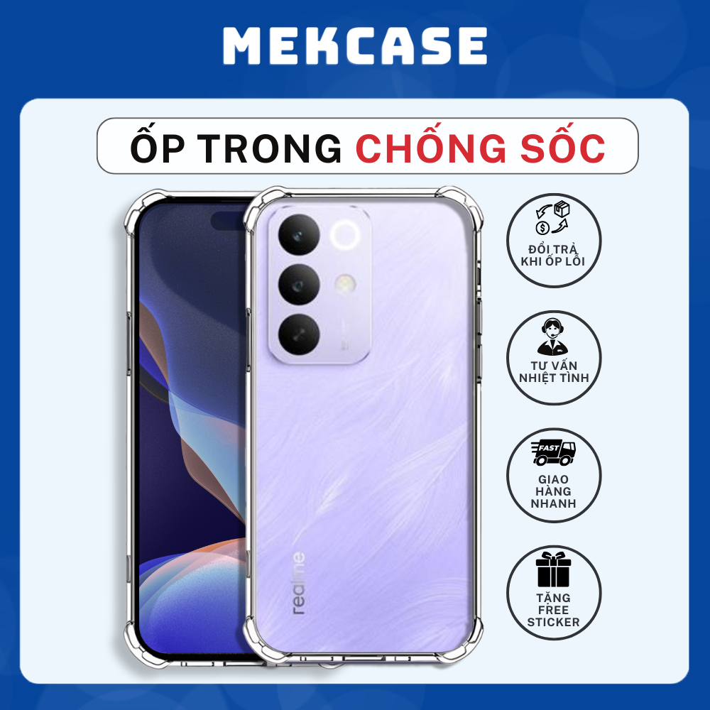 Ốp Lưng Realme C85, C85 Pro TRONG SUỐT CHỐNG SỐC | MEKCA