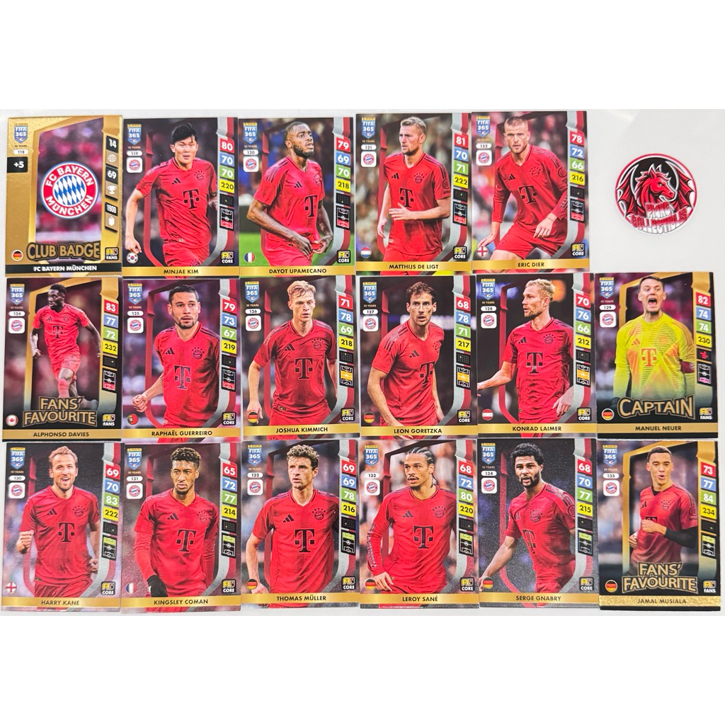 [CLUB] Thẻ cầu thủ FC Bayern München Panini FIFA 365 2024/25 (Tặng thẻ ngẫu nhiên + sleeves)