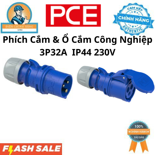 Phích Cắm Và Ổ Cắm Công Nghiệp 3P32A F023-6 / F223-6 Chính Hãng PCE
