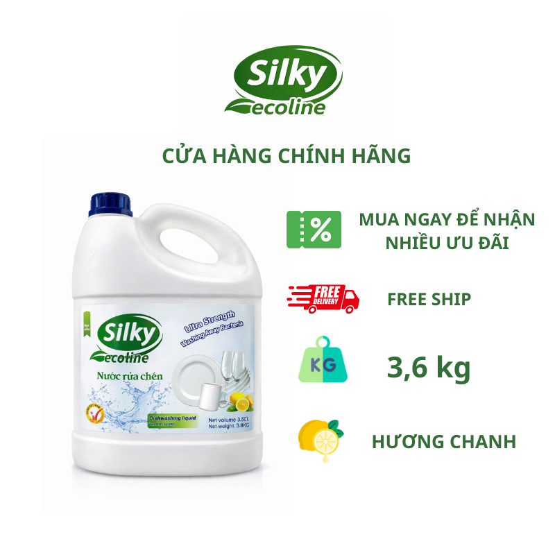 Nước chén bát Silky ecoline 3,6kg