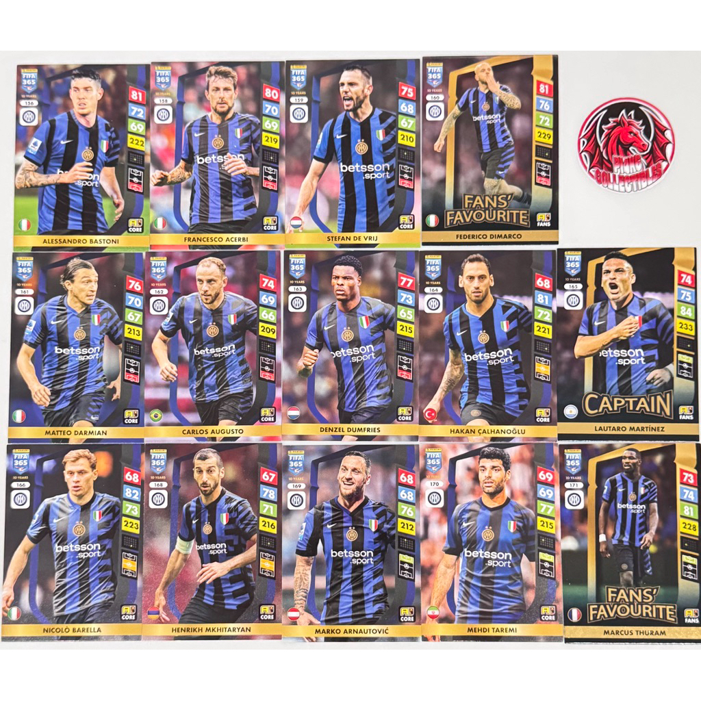 [CLUB] Thẻ cầu thủ FC Internazionale Milano Panini FIFA 365 2024/5 (Tặng thẻ ngẫu nhiên + sleeves)