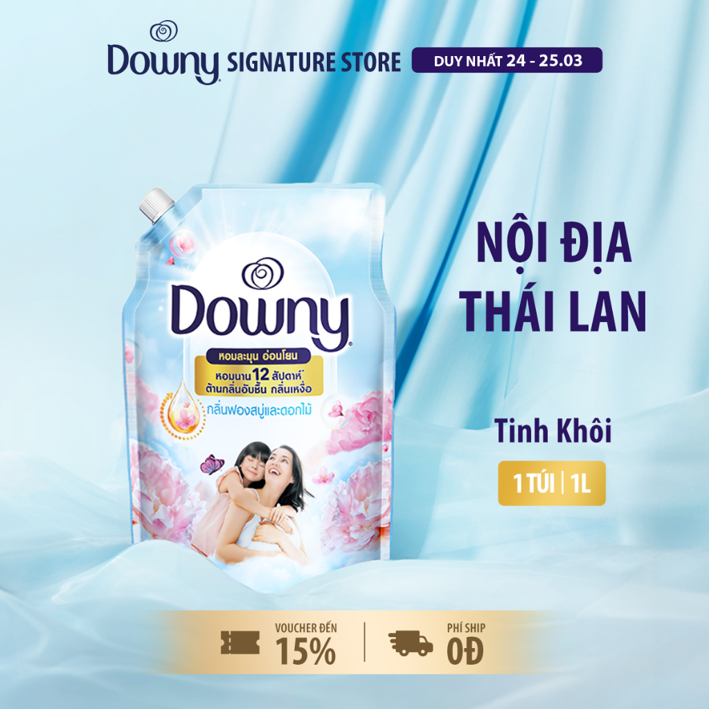 [Live] Nước Xả Vải DOWNY Tinh Khôi Túi 1L