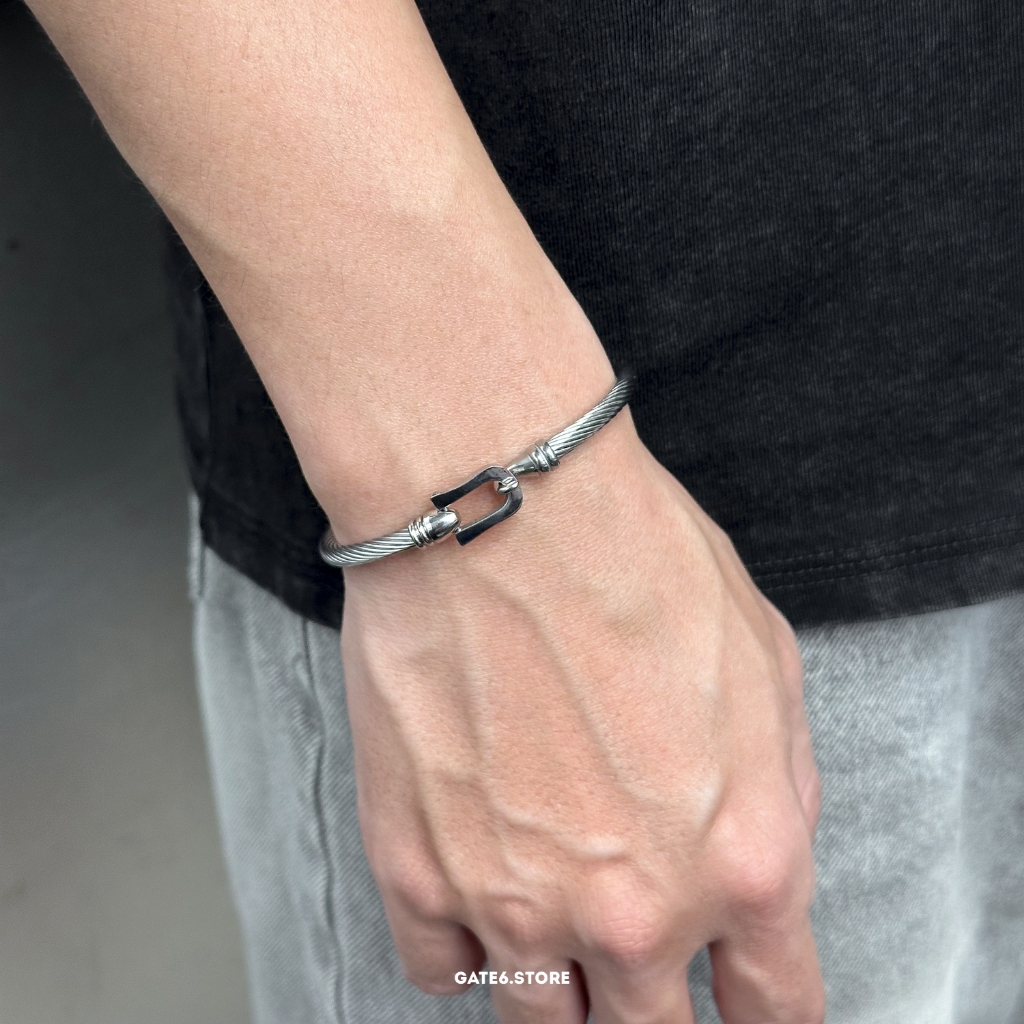 Vòng tay thép titan Nam nữ YW, dây đeo Unisex Anchor C037 - GATE6 - 5290